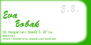 eva bobak business card